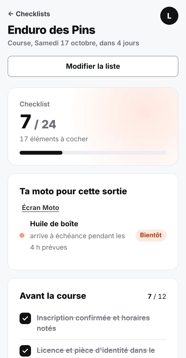 Checklist d’une course d’enduro dans MY/RIDER